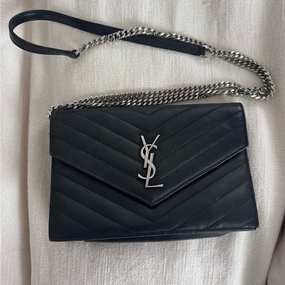Yves Saint Laurent Black Quilted Crossbody Bag